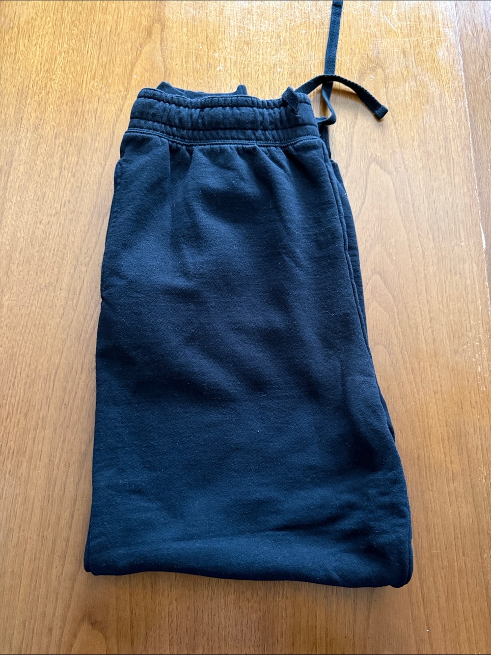 Hanes  Black Drawstring Jogger Sweatpants